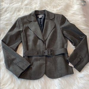 Ann Taylor Wool Blend Belted Blazer siz 4p